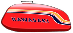 '72 Pearl Candytone Red Fuel Tank